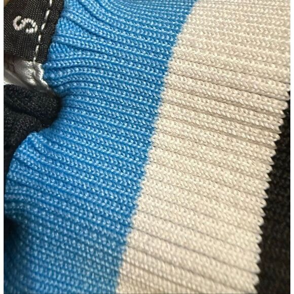 Men's Striped Trim #13 Mesh Perforated Sports Basketball Shorts Black Blue Small - Picture 10 of 11